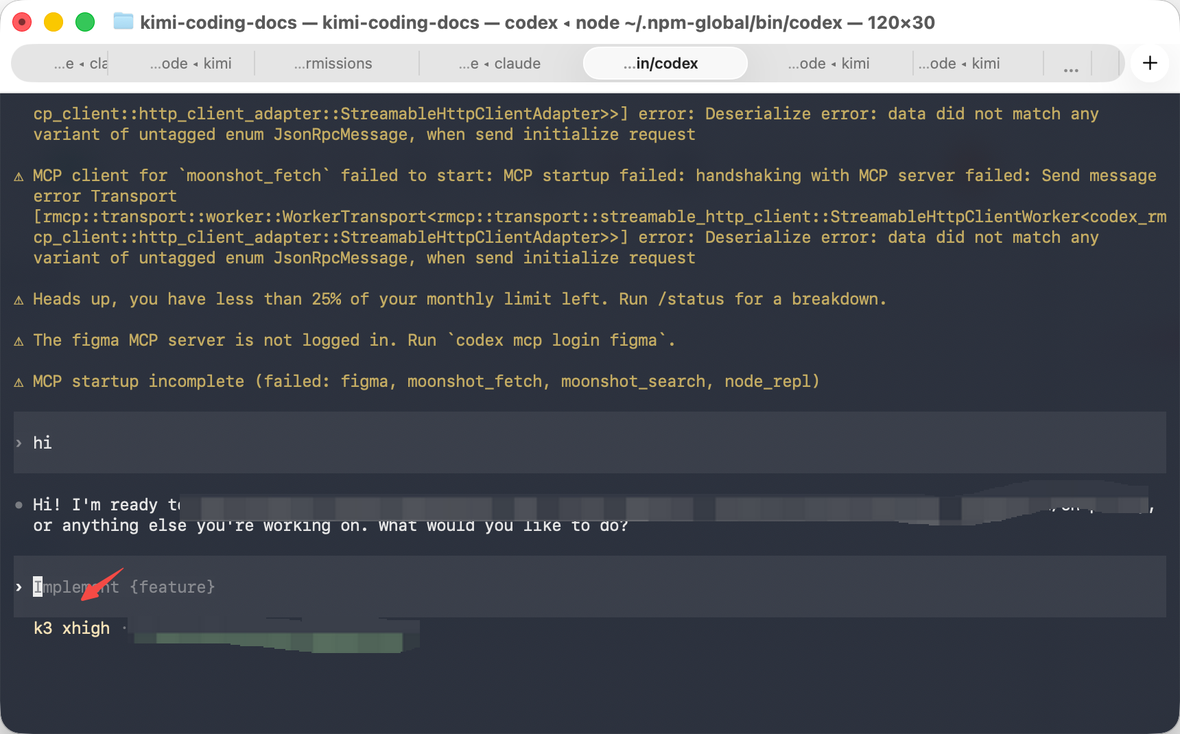 Verify k3 in Codex CLI